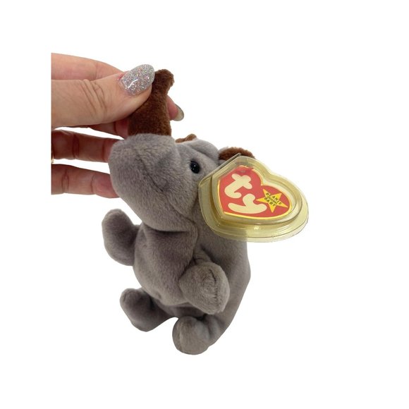 Spike the Rhinoceros Beanie Baby Vintage 1996 Retired Tush Tag Heart Tag in Case - Picture 5 of 17